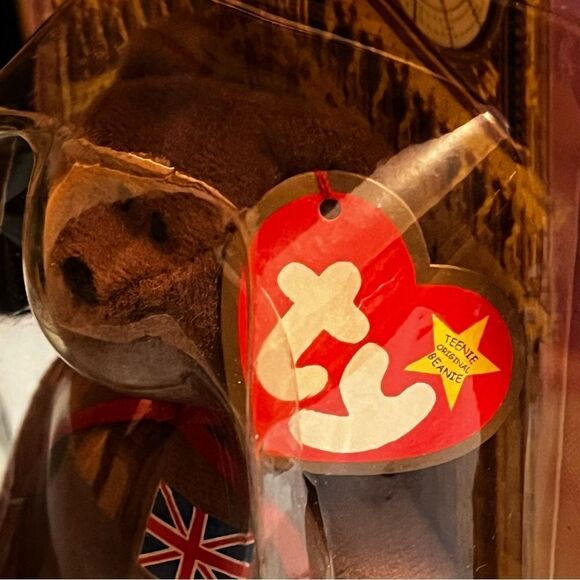 TY McDonalds Teenie Beanie Baby BRITANNIA the Bear date of birth 1997 OPENED - Picture 2 of 12